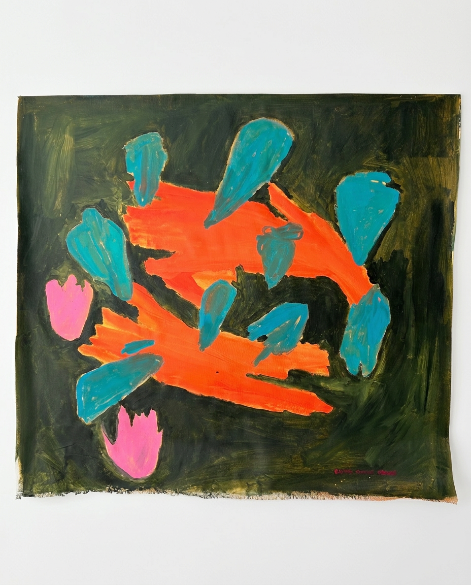 Untitled, Acrylic on canvas, 97 × 90 cm