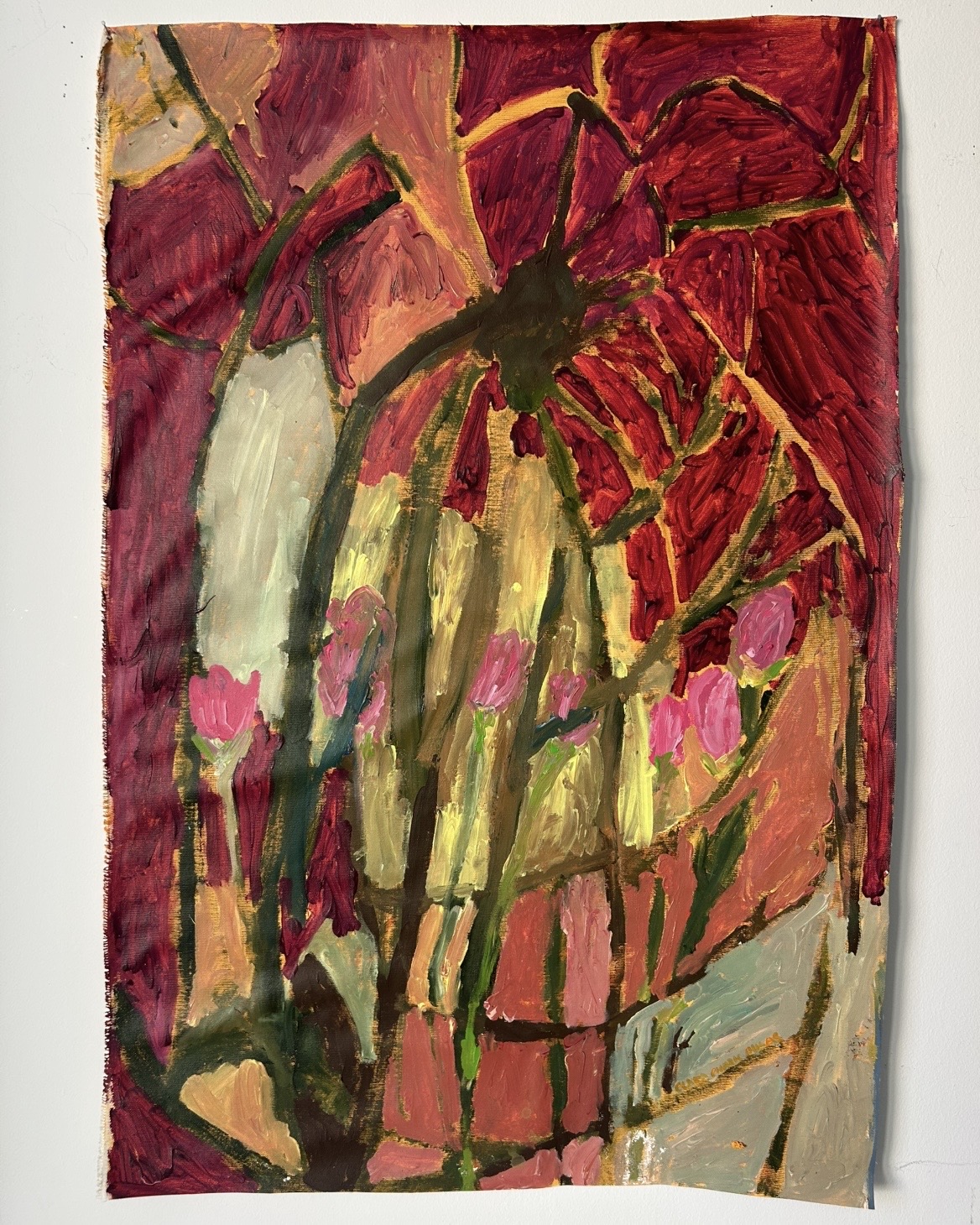 Das Muster dazwischen, Acrylic on canvas, 68 × 100 cm