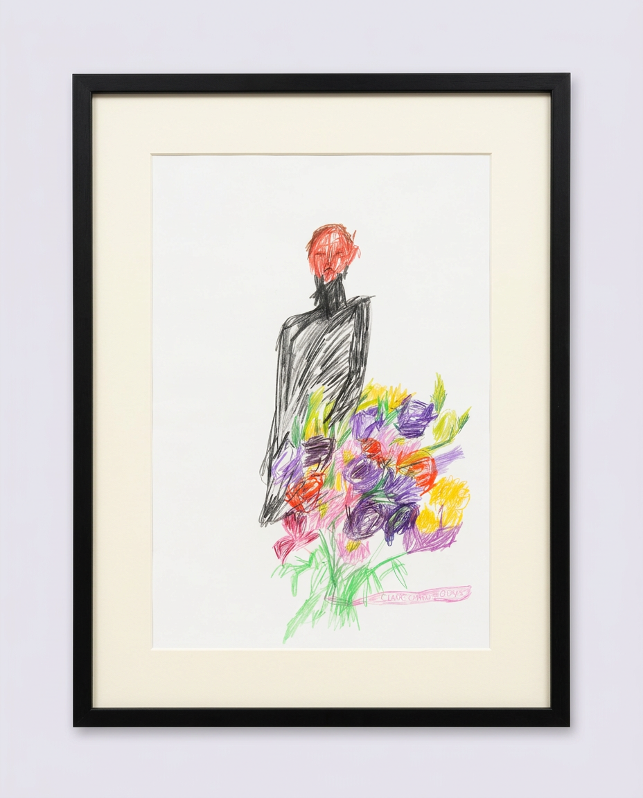 Untitled, Coloured pencil on paper, 50 × 70 cm