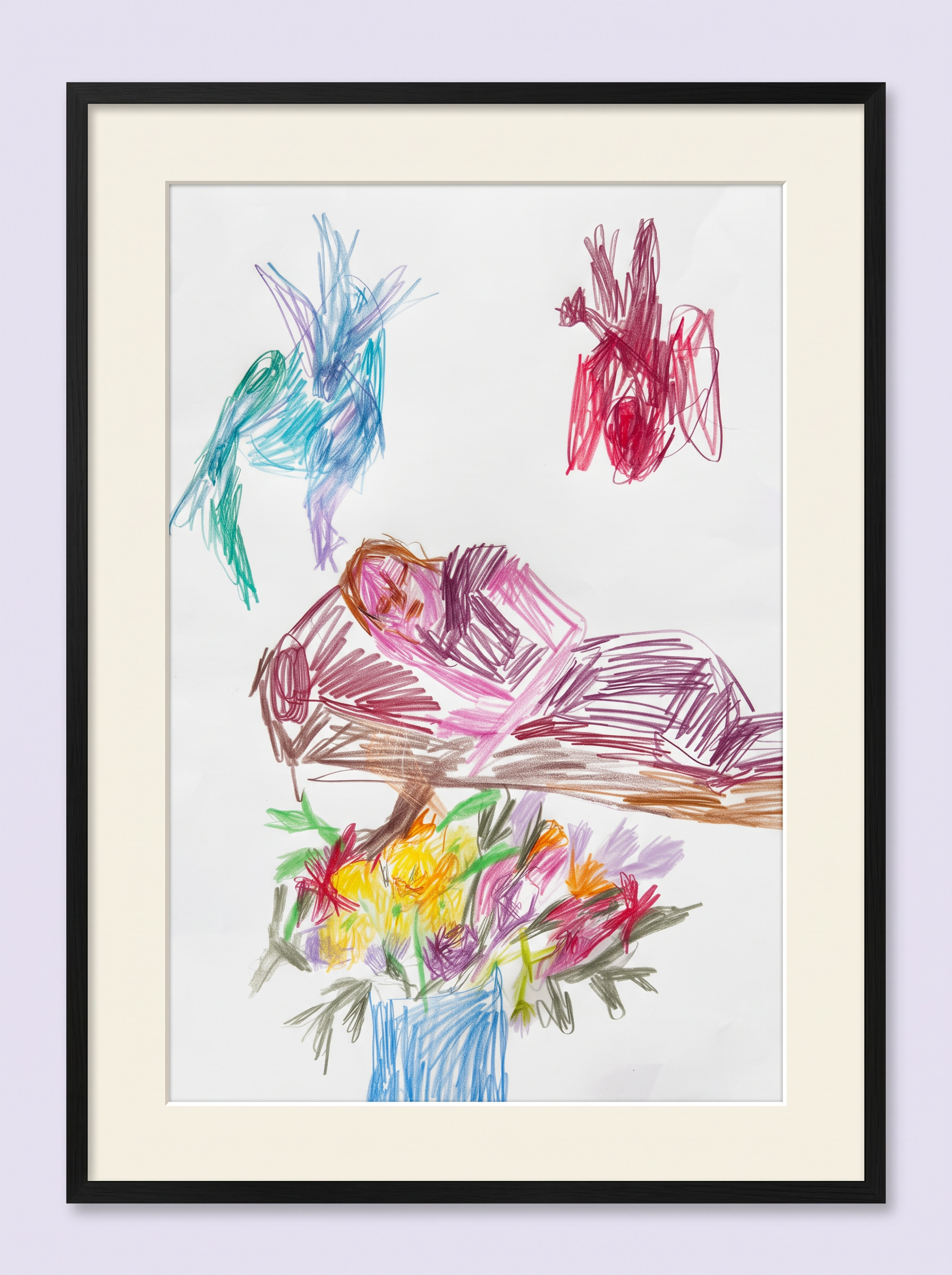 Untitled, Coloured pencil on paper, 50 × 70 cm